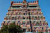 The great Chola temples of Tamil Nadu - The Nataraja temple of Chidambaram. the northern part of the enclosure below the north gopura near the Shivaganga tank.  